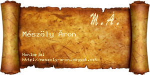 Mészöly Áron névjegykártya